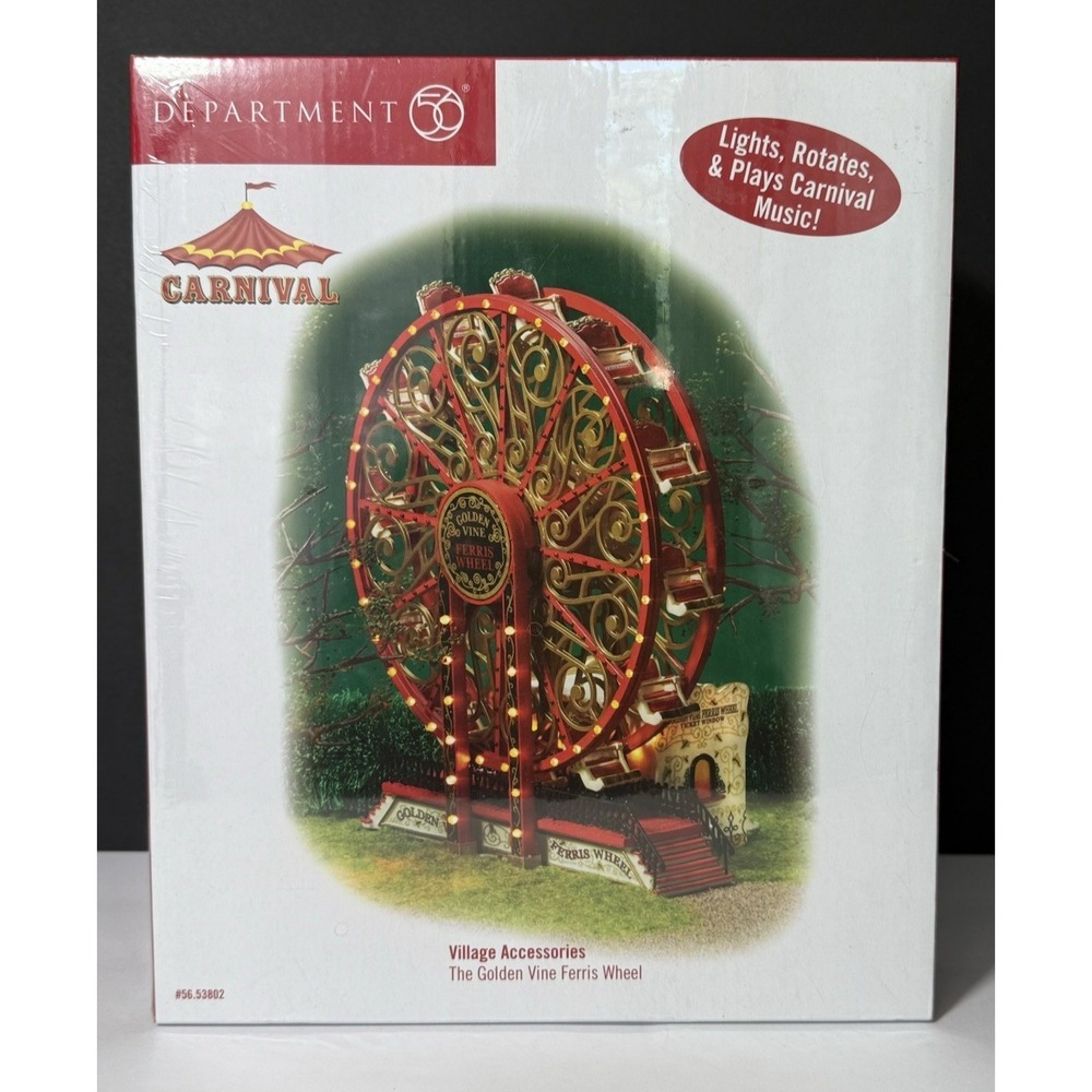 NEW VTG Department 56 Village Carnival Series Golden Vine Ferris Wheel #56.53802